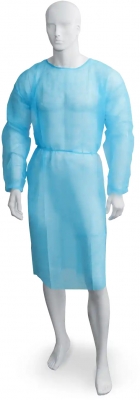 Halat igienic vizitator cu elastic, albastru, 10 buc/set